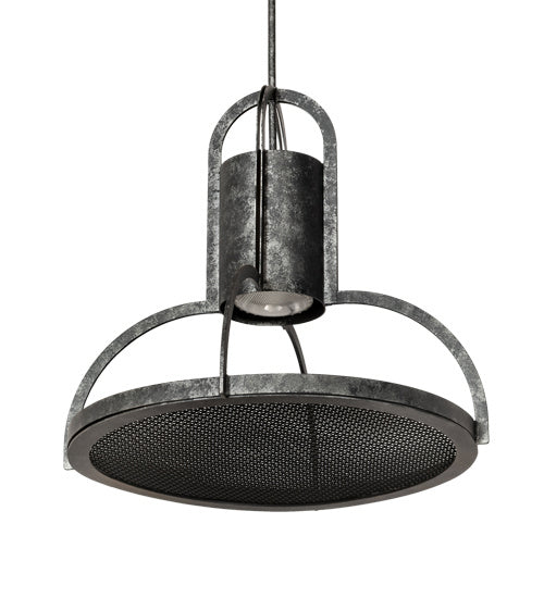 Meyda Tiffany 203387 One Light Pendant, Solar Black Mesh And Smoke
