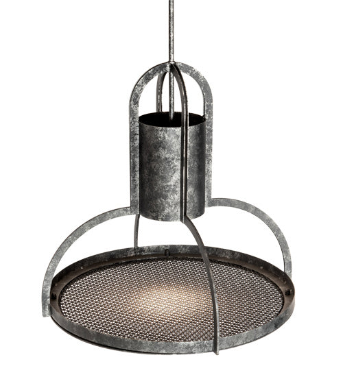 Meyda Tiffany 203387 One Light Pendant, Solar Black Mesh And Smoke