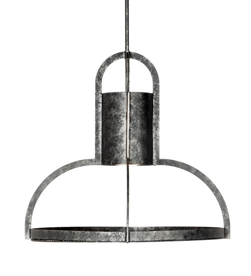 Meyda Tiffany 203387 One Light Pendant, Solar Black Mesh And Smoke