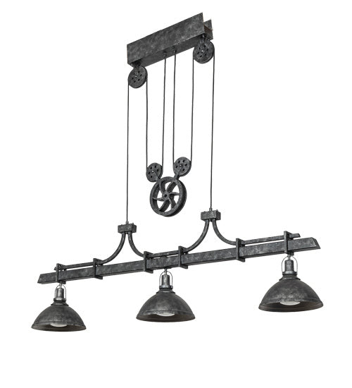 Meyda Tiffany 203455 Three Light Pendant, Smoke And Anthracite