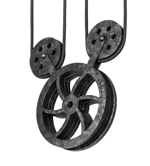 Meyda Tiffany 203455 Three Light Pendant, Smoke And Anthracite