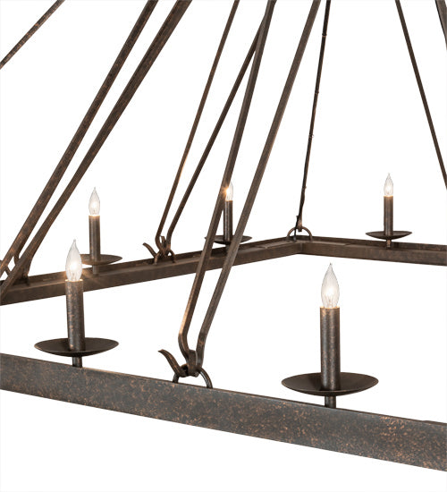Meyda Tiffany 205649 12 Light Chandelier, Gilded Tobacco