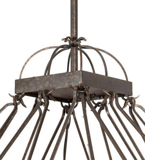 Meyda Tiffany 205649 12 Light Chandelier, Gilded Tobacco
