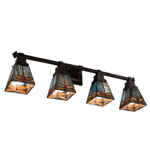 Meyda Tiffany 214031 Four Light Vanity, Mahogany Bronze