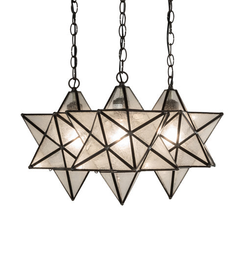 Meyda Tiffany 215080 Three Light Pendant, Oil Rubbed Bronze