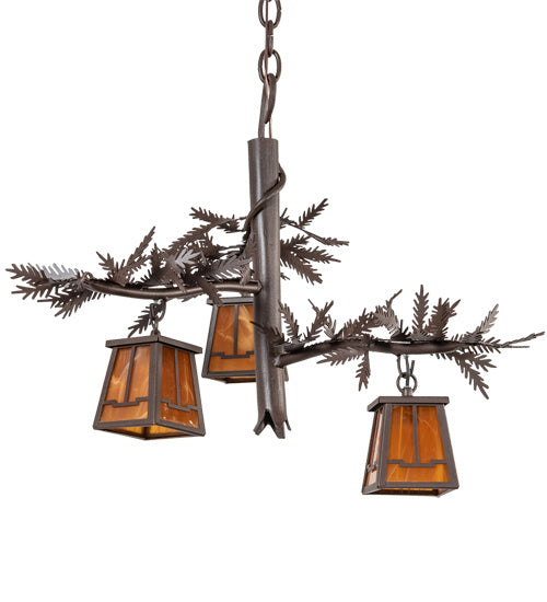 Meyda Tiffany 215312 Three Light Chandelier, Cafe Noir