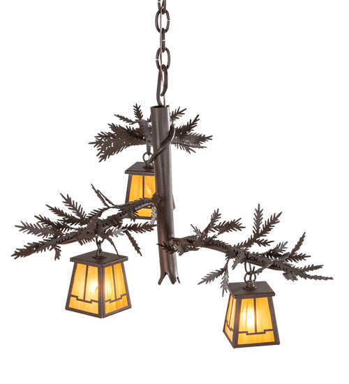Meyda Tiffany 215312 Three Light Chandelier, Cafe Noir