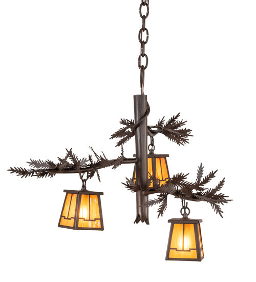 Meyda Tiffany 215312 Three Light Chandelier, Cafe Noir