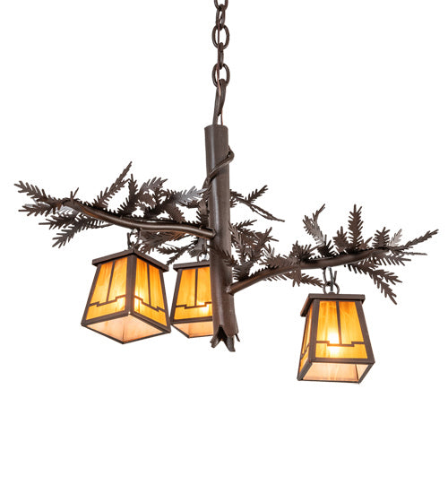 Meyda Tiffany 215312 Three Light Chandelier, Cafe Noir