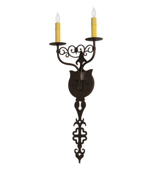 Meyda Tiffany 216338 Two Light Wall Sconce, Gilded Tobacco
