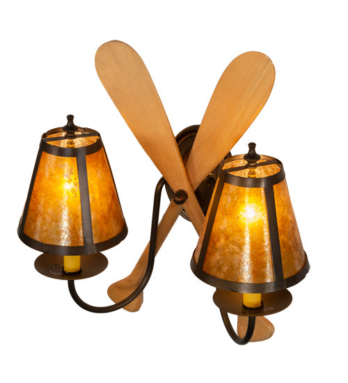 Meyda Tiffany 216852 Two Light Wall Sconce, Antique Copper