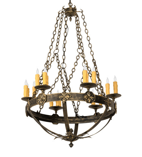 Meyda Tiffany 217524 18 Light Chandelier, Florentine Gold