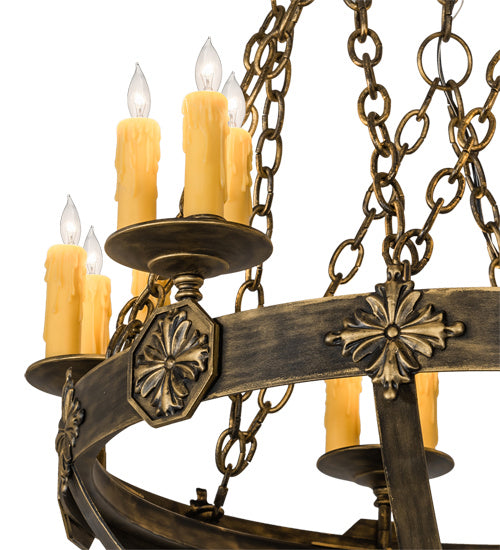 Meyda Tiffany 217524 18 Light Chandelier, Florentine Gold