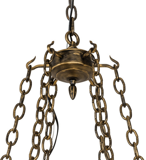 Meyda Tiffany 217524 18 Light Chandelier, Florentine Gold