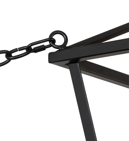 Meyda Tiffany 217569 Four Light Pendant, Flat Black And White