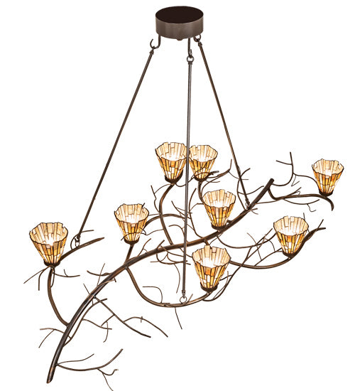 Meyda Tiffany 218102 Eight Light Chandelier, Timeless Bronze And Dark Burnished Antique Copper