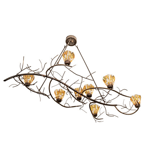 Meyda Tiffany 218102 Eight Light Chandelier, Timeless Bronze And Dark Burnished Antique Copper