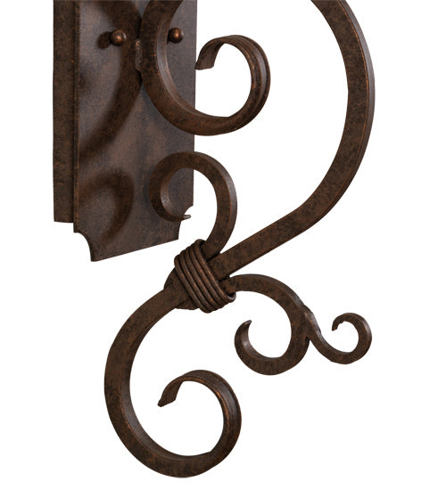 Meyda Tiffany 218111 One Light Wall Sconce, Antique Rust