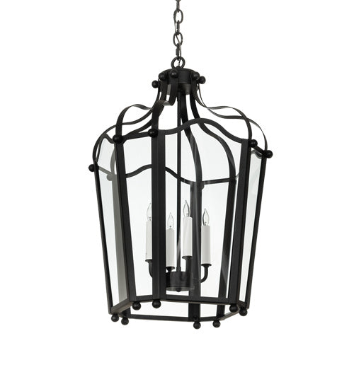 Meyda Tiffany 218160 Four Light Pendant, Textured Black