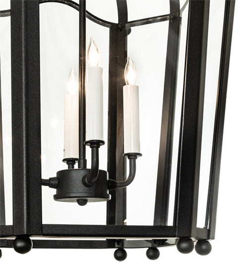 Meyda Tiffany 218160 Four Light Pendant, Textured Black