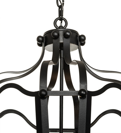 Meyda Tiffany 218160 Four Light Pendant, Textured Black