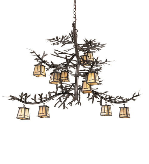 Meyda Tiffany 218578 12 Light Chandelier, Copper Rust