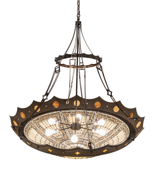 Meyda Tiffany 218649 Six Light Pendant, Timeless Bronze And Antique Copper