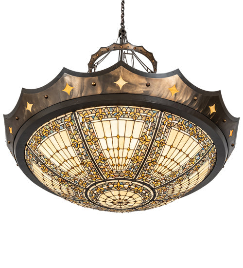 Meyda Tiffany 218649 Six Light Pendant, Timeless Bronze And Antique Copper