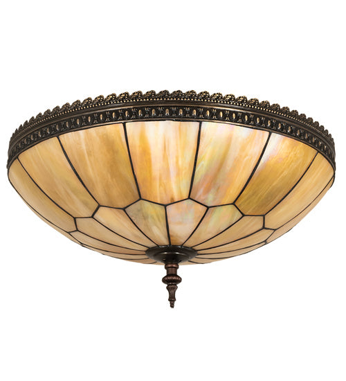 Meyda Tiffany 219230 Four Light Flushmount, Craftsman Brown & Mahogany Bronze