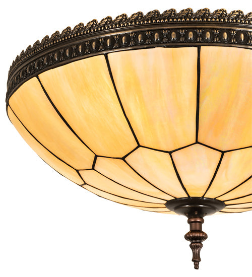 Meyda Tiffany 219230 Four Light Flushmount, Craftsman Brown & Mahogany Bronze