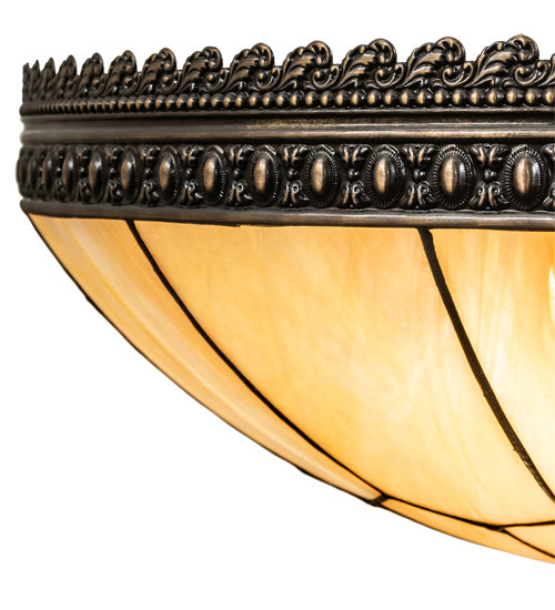 Meyda Tiffany 219230 Four Light Flushmount, Craftsman Brown & Mahogany Bronze