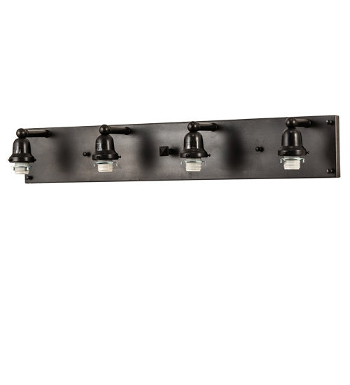 Meyda Tiffany 219287 Four Light Vanity, Craftsman Brown