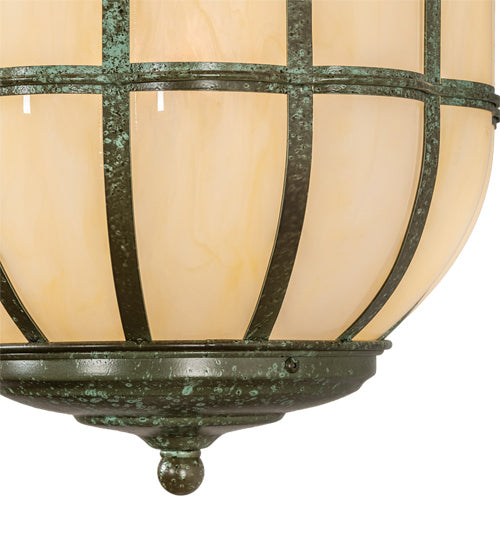 Meyda Tiffany 220607 Three Light Pendant, Tarnished Copper