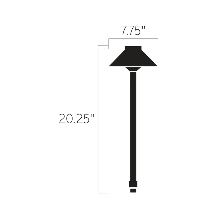 Kichler 15505CBR One Light Path Light, Centennial Brass