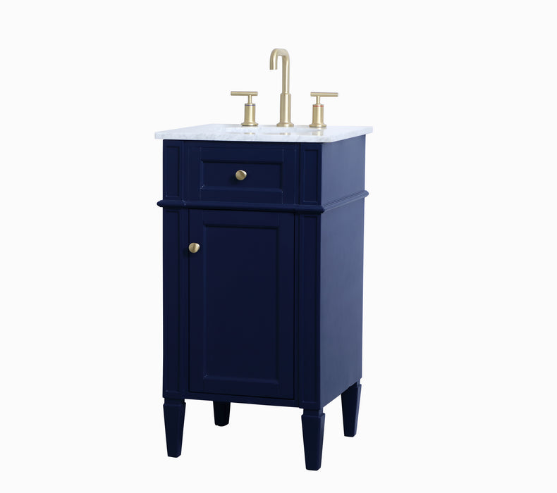 Elegant Lighting VF12518BL Single Bathroom Vanity, blue