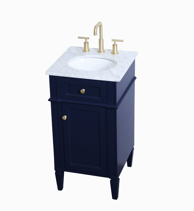 Elegant Lighting VF12518BL Single Bathroom Vanity, blue