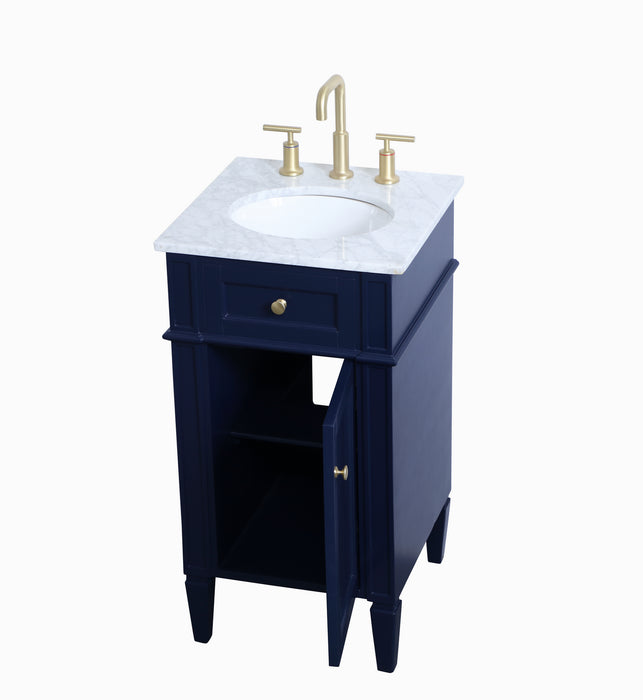 Elegant Lighting VF12518BL Single Bathroom Vanity, blue