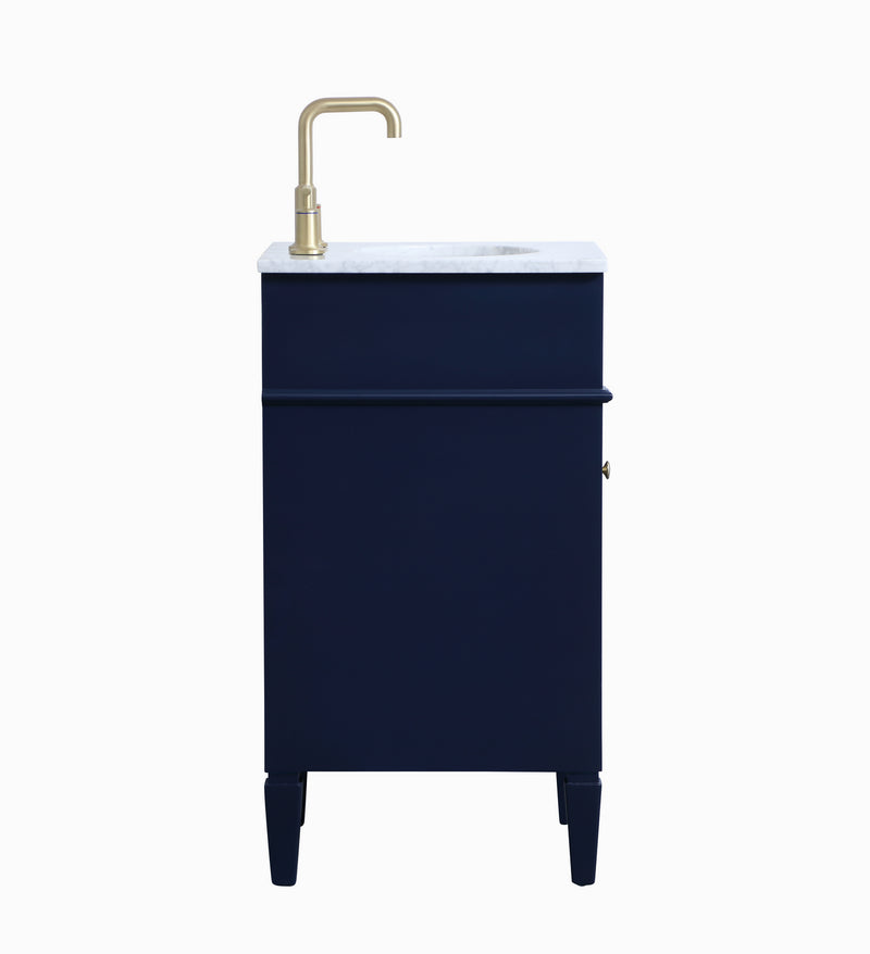 Elegant Lighting VF12518BL Single Bathroom Vanity, blue