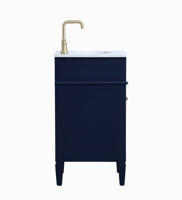 Elegant Lighting VF12518BL Single Bathroom Vanity, blue