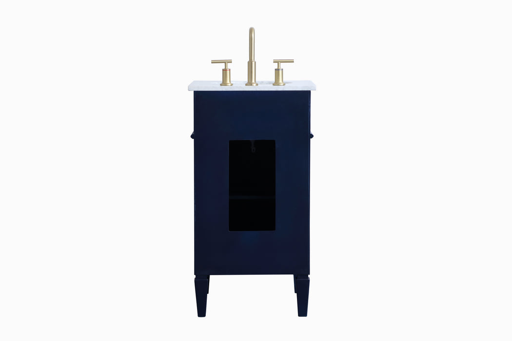 Elegant Lighting VF12518BL Single Bathroom Vanity, blue