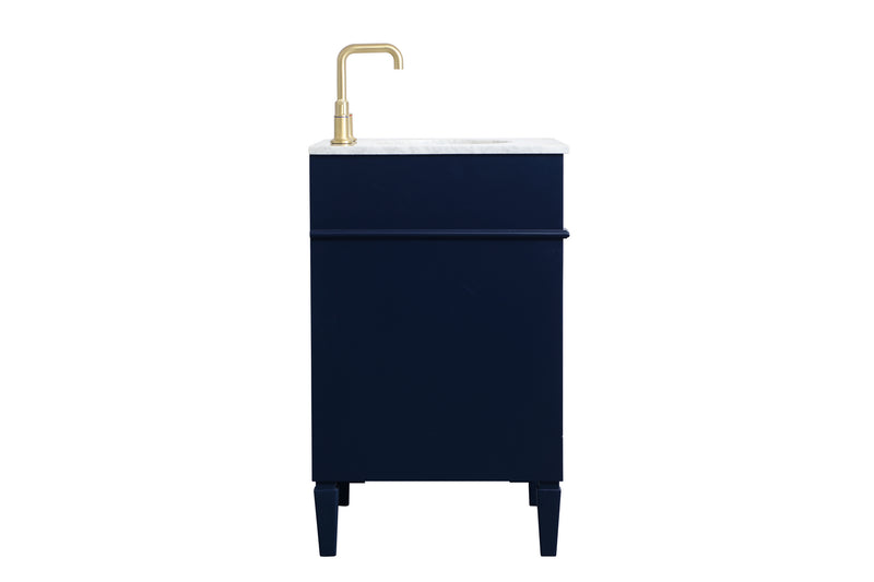 Elegant Lighting VF12524BL Single Bathroom Vanity, blue