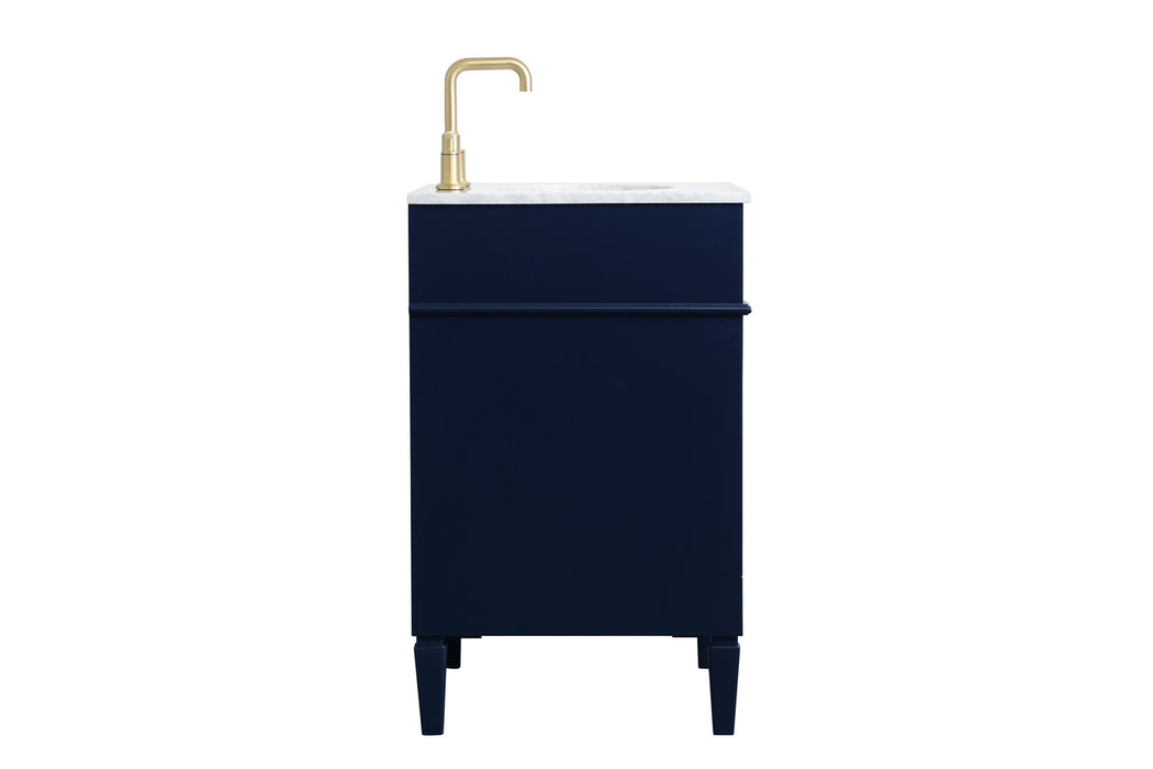 Elegant Lighting VF12524BL Single Bathroom Vanity, blue
