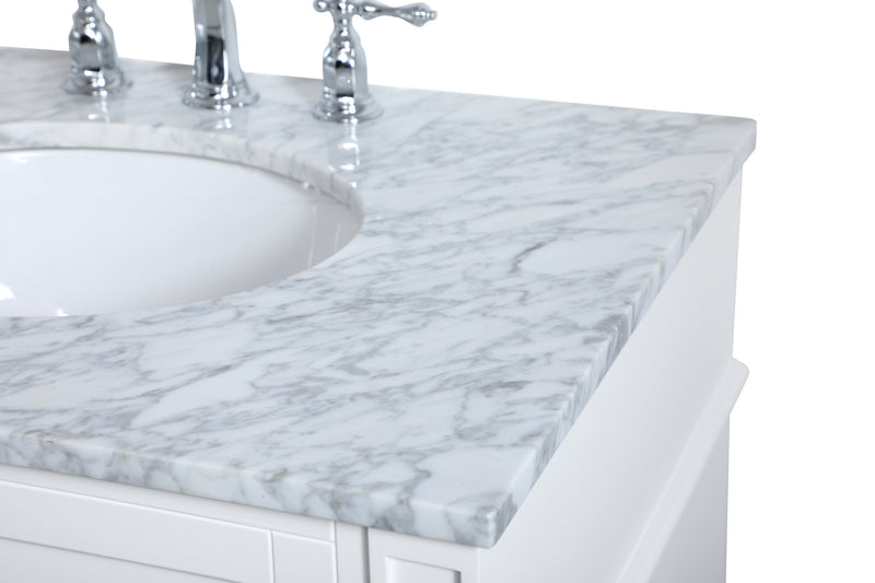 Elegant Lighting VF12530WH Single Bathroom Vanity, White