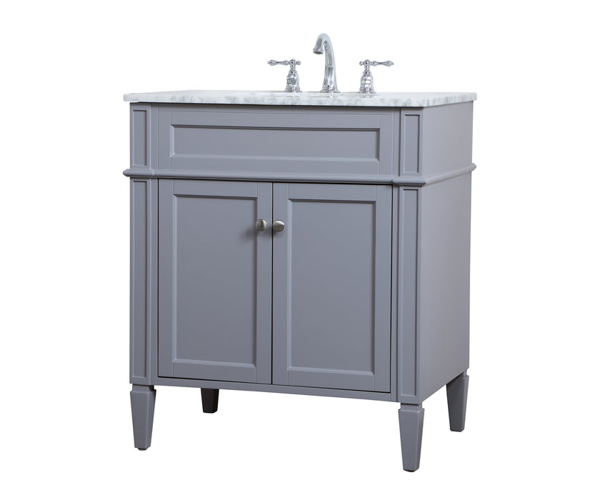 Elegant Lighting VF12530GR Single Bathroom Vanity, Grey