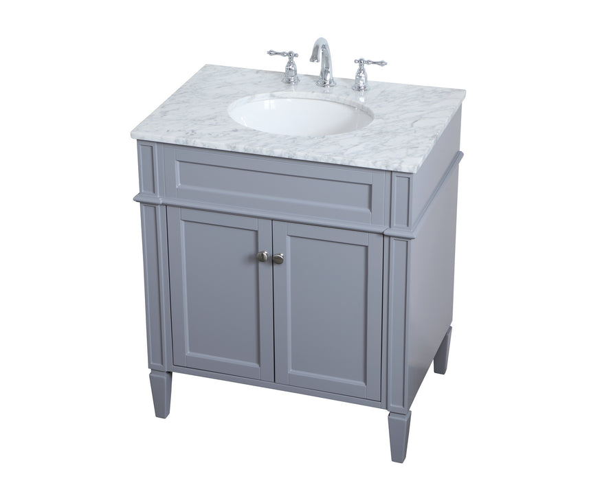Elegant Lighting VF12530GR Single Bathroom Vanity, Grey