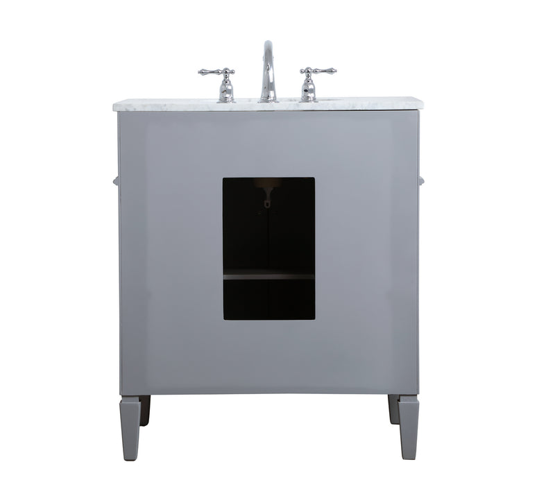 Elegant Lighting VF12530GR Single Bathroom Vanity, Grey