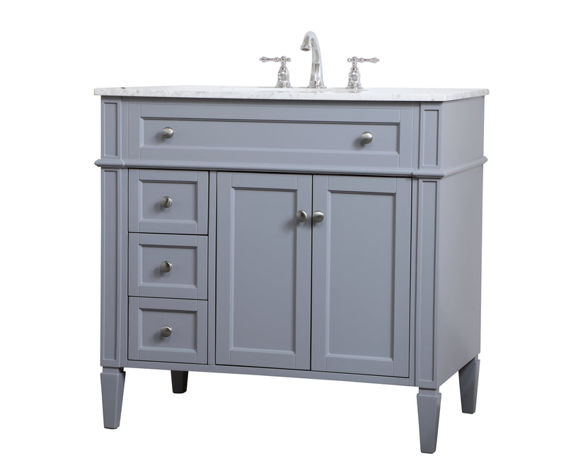 Elegant Lighting VF12536GR Single Bathroom Vanity, Grey
