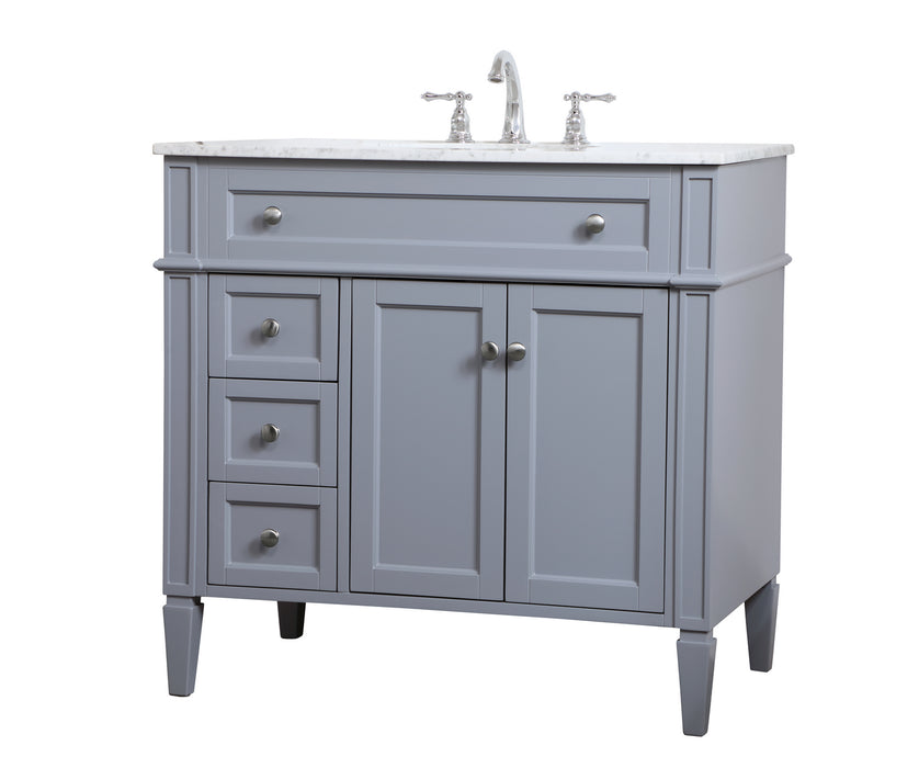 Elegant Lighting VF12536GR Single Bathroom Vanity, Grey