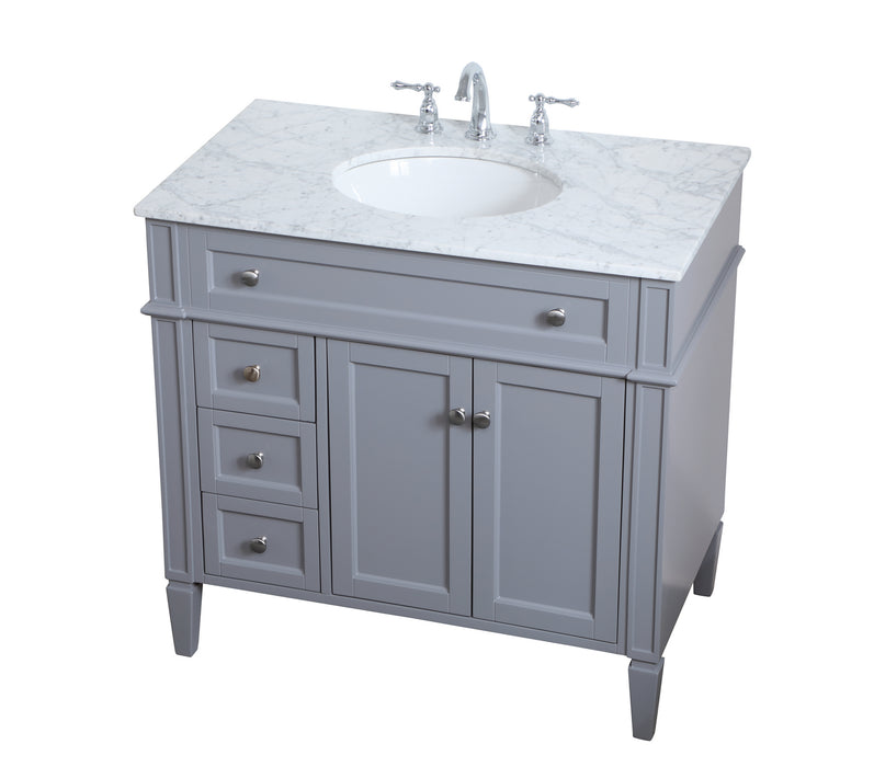 Elegant Lighting VF12536GR Single Bathroom Vanity, Grey