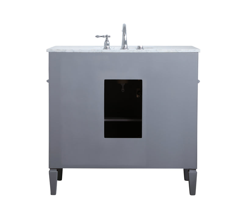 Elegant Lighting VF12536GR Single Bathroom Vanity, Grey